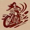 High-quality vector design of a motorbike for various uses.