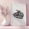 Free SVG clip art of a stylish motorbike Motorcycle design in vector format for cutting machine or laser cutter.