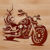 Motorbike Illustration for Digital Use A detailed vector graphic of a motorbike for use in various digital applications.