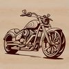 Vector illustration of a motorcycle with sleek design elements.