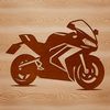 Stylized Motorbike Clip Art SVG File A stylized motorcycle design available as an SVG file.