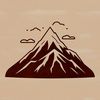 High-resolution digital clip art mountain design