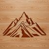 Mountain landscape illustration in vector format, suitable for various design applications.