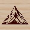 Free Mountain Clipart Vector Graphic A detailed mountain landscape illustrated as a vector graphic.