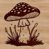 A detailed illustration of a mushroom in various formats including SVG.
