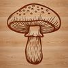 Beautiful Mushroom Illustration for Cutting Machine Designs A detailed illustration of a mushroom in various growth stages, suitable for cutting machine designs and vector art projects.