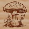 Intricate Fungi Design Vector Image A detailed illustration of a mushroom with intricate design elements.