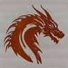 Fantasy Dragon Design Vector A stylized mythical creature with scales and wings, ideal for vector design.