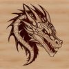 A large mythical creature with scales and wings, suitable for vector art designs.