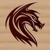 A detailed illustration of a dragon's head, created as a vector graphic for various design purposes.