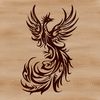 Detailed Phoenix Icon A mythical creature with wings and feathers, depicted in ornate detail.