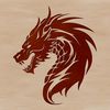 A mythical creature's head in vector format, suitable for digital cutting machines and design software.