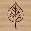 Detailed Vegetable Plant Icon A single, detailed leaf with a realistic texture and veins.