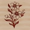 Beautiful Blooming Wildflower Illustration An isolated vector graphic of a blooming wild flower with detailed petals and center.