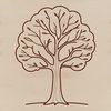 Vector illustration of a tree for graphic design and cutting machine projects.