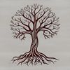 Tree Silhouette with Branches and Roots A stylized illustration of a tree with roots and branches in vector format, suitable for various design applications.