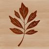 Detailed Leaf Clip Art SVG An illustration of a single leaf with veins and edges, suitable for vector design and cutting machine projects.