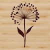A realistic illustration of a wild flower with intricate details, suitable for digital design and craft projects.