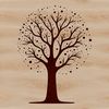 A digital illustration of a tree with detailed branches and leaves, created using vector graphics.
