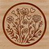 Beautiful Wildflower Clip Art Design A vibrant illustration of a wild flower with delicate petals and a central cluster of stamens.