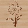 Beautiful Easter Floral Design A detailed, graphic representation of a blooming daffodil plant.