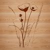 Simple Wildflower Design A realistic illustration of a single wild flower in bloom, set against a simple background.