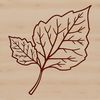 Free Leaf Clip Art Design A vector graphic representation of a natural leaf shape with realistic texture.