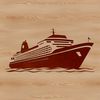 Beautiful Cruise Ship Design Vector An illustration of a luxury cruise vessel navigating through the ocean, perfect for design projects.