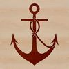 A nautical anchor in a simple silhouette design.