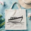 Geometric Boat Design Vector Art A geometric design of a boat created using a digital drawing tool.