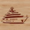 Vector Sailboat Graphic Design Element A vector graphic illustration of a sailboat on calm waters.