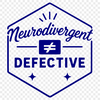 Beautiful Silhouette Design for Neurodivergent Advocacy Neurodivergent advocacy quote with simple silhouette design.