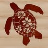 Illustrated Sea Turtle Design A realistic sea turtle illustration in vector format, suitable for cutting machines and digital designs.