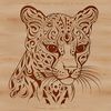 A large, wild cat with distinctive markings and fur, suitable for vector design projects.