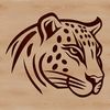 Furry Feline Icon Large wild cat with distinctive markings on its coat.