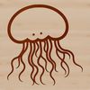 Octopus Illustration A simple line drawing of an adorable octopus sea creature.