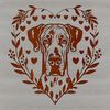 Great Dane Portrait with Ornate Details A stylized vector illustration of a Great Dane's head featuring ornate details.