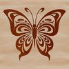 An ornate illustration of a butterfly, perfect for vector design or clip art applications in various formats like SVG or PDF.