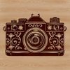 Elegant Camera Illustration Close-up illustration of a stylized camera with intricate details.