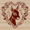 Beautiful Donkey Face SVG illustration of an ornate floral patterned donkey's head.