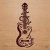 Guitar Illustration An elegant vector graphic representation of a musical instrument featuring a guitar.