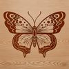 Free Vector Butterfly Clip Art A delicate, ornate butterfly with intricate details, suitable for gardening-themed designs.