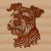 Playful Miniature Breed Portrait Vector image of a miniature dog breed featuring intricate design elements.