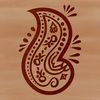 Free Paisley Clip Art SVG A stylized paisley pattern with intricate details, ideal for embroidery or other crafting projects.