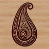Intricate Paisley Shape An ornate paisley shape design made up of intricate details.