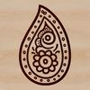 Elegant Paisley Vector Design A stylized ornate paisley shape, suitable for vector design applications.