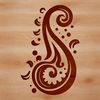 Paisley SVG Clip Art Illustration A classic ornate paisley shape design used as a vector graphic illustration.