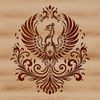 Mythical Bird of Fire Icon A majestic mythical creature with radiant plumage, symbolizing rebirth and regeneration.