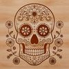 Floral Patterned Skull Design SVG A detailed skull design featuring ornate floral patterns, suitable for tattoo art or vector illustrations.