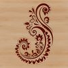 Free Paisley Shape SVG Template Ornate paisley shape design in vector format, suitable for various digital applications.